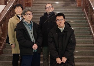 During their visit, the delegation toured the radiochemical laboratories of the Department of Nuclear Chemistry at the Faculty of Nuclear Sciences and Physical Engineering and visited other facilities in Prague involved in nuclear medicine. From left: Dr. Tatsuya Higashi, Dr. Kotaro Nagatsu, Associate Professor Ján Kozempel, Jun Ichinose.